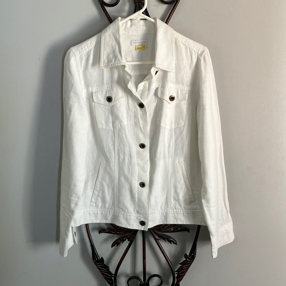 Charter Club casual jacket 100% linen. Front pockets